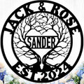 Personalized Tree of Life Metal Sign Wall Art Decor, Custom Wedding Gifts for Couples, Custom Family Name Sign, Christmas Valentine's Day Housewarming Gifts