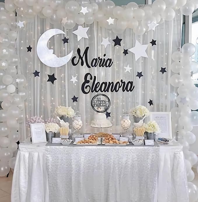 Happy Birthday Cake Topper - Black Glitter Happy Birthday Cake Decoration Supplies for Children or Adults - Happy Birthday Cake Bunting Decor, Photo Booth Props
