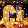 Marquee Letters 3 Feet Tall Large Light Up Letters C Happy Birthday Decorations Marry Me Engagement Party Decor Yellow Light Birthday Decorations Balloon Arch Kit Foam Sign C