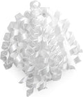 CT CRAFT LLC White Satin and Sheer Curly Ribbon Bow 6" Long x 6 Counts Gift Wrapping Pre-Tied Self-Adhesive Tab for Birthday Present Box Wine Bottle Baby Shower Party Christmas Hanukah