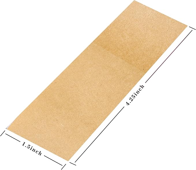 Germiwipe Paper Napkin Band Box of 500,Napkin Rings Self Adhesive,Silverware Wraps Bands (Kraft, Kraft - 500pcs)
