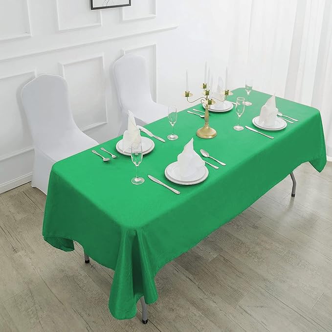 90 inch Round Tablecloth Washable Polyester Table Cloth Decorative Table Cover for Wedding Party Dining Banquet（90 inch,Emerald）
