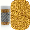 Dynastang 2mm Gold Pearls Sprinkles Edible Pearls Cake Decorating Stars Cake Decorations Cupcake Toppers Cookie Decorating Perfect for Cakes, Cupcakes, Desserts Toppings 3OZ