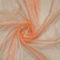 VDS Peach Organza Fabric, 50 Yards Continuous, 45” Wide, Wedding Party Decoration Iridescent Crystal Sheer Shiny Organza Tulle Bridal Dress DIY Crafts Costume Sewing Backdrop Arch Cloth