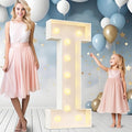 Ledido 4FT Marquee Light Up Letters Large Light Up Letters for Party Decoration, Marquee Letter for Birthday Graduation Baby Shower Wedding, Pre-cut Foam Board Assembly Required Letter I