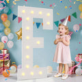 4FT Marquee Light Up Letters - Large Marquee Letters 4 Feet Tall for Birthday Party Decorations, Big Letter for Wedding Event Marry Me Baby Shower Bridal Shower, Letter F
