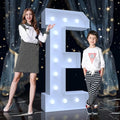 4FT Marquee Light Up Letters E – Cool White LED, Easy to Assemble Foam Board with Back Support, Large Marquee Light Up Letters for Birthday, Wedding, Party, Anniversary, Baby Shower Decor