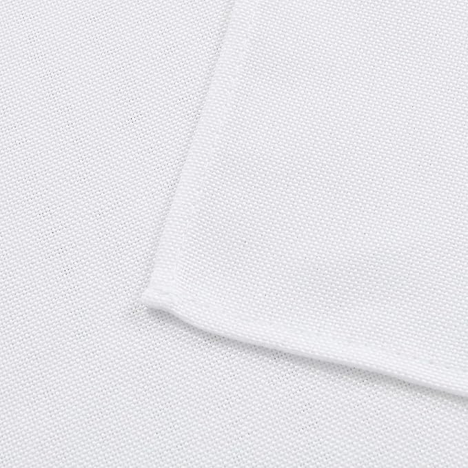 Hiasan 2 Pack Faux Linen Rectangle Tablecloth - Wrinkle and Stain Resistant Washable Table Cloth for Kitchen Dining Room Holiday Table Cover for Party Dinner, White, 60 x 120 Inch