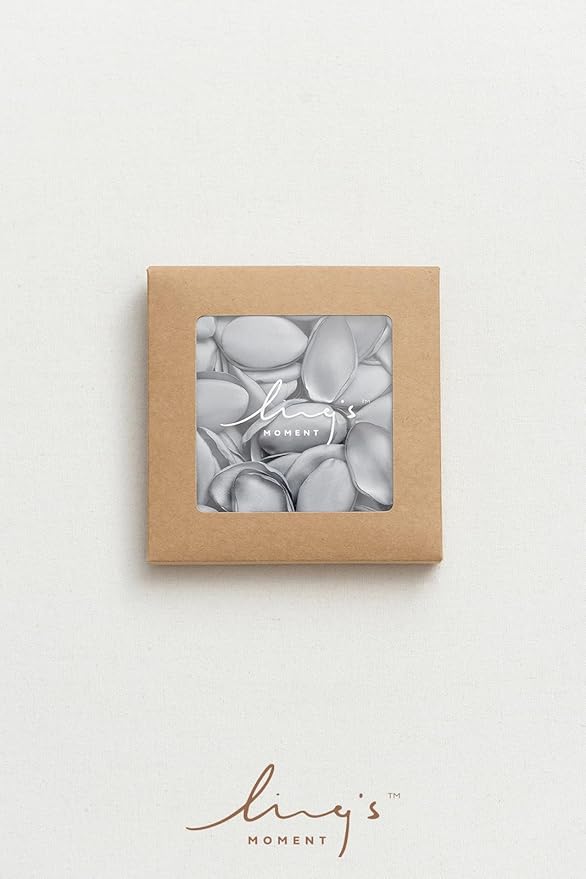 Ling's Moment Rose Petals, Silk Flower Petals for Wedding/Aisle/Flower Girl Baskets/Table Centerpiece Décor,etc.Silver 200pcs