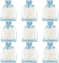 50 Pcs Burlap Bags with Drawstring,3.9"x5.5" Gift Bags Jewelry Pouch Bags for Candy Packing Party Favors Wedding Holiday DIY Craft(Sky Blue)