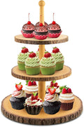 Cupcake Stand Wood Dessert Stands 3-Tier Wood Cupcake Stand - Elegant Farmhouse Dessert Display for Weddings, Baby Showers, Tea Parties, & More./Wedding Décor/Tea Party/Birthday/Graduation/Holiday.