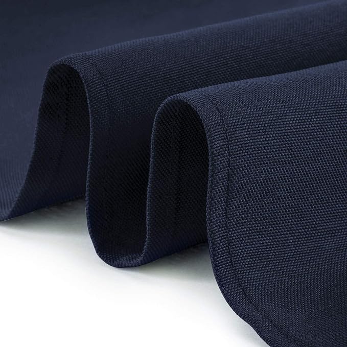 Lann's Linens - 10 Premium 90" Round Tablecloths for Wedding/Banquet/Restaurant - Polyester Fabric Table Cloths - Navy Blue