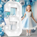 Ledido 4FT Marquee Light Up Numbers, Cool White Light Up Numbers Large Marquee Numbers for Party Decorations,3rd 13th Birthday Anniversary Decor, Number 3