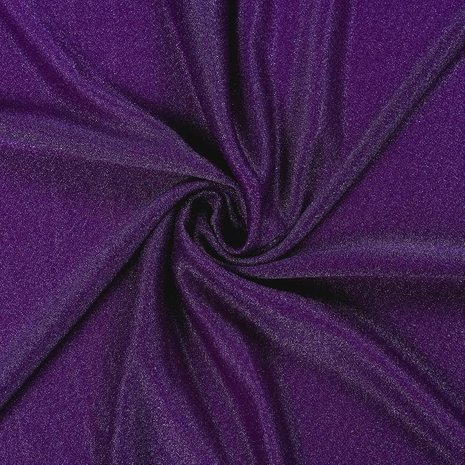 VDS Pack of 2 Panel (30 Inch X 30 Feet) Wedding Arch Draping Fabric Sheer Chiffon Fabric Drapery for Wedding Ceremony Reception Swag Backdrop Canopy Chuppah ARBO Altars Decoration (Purple)