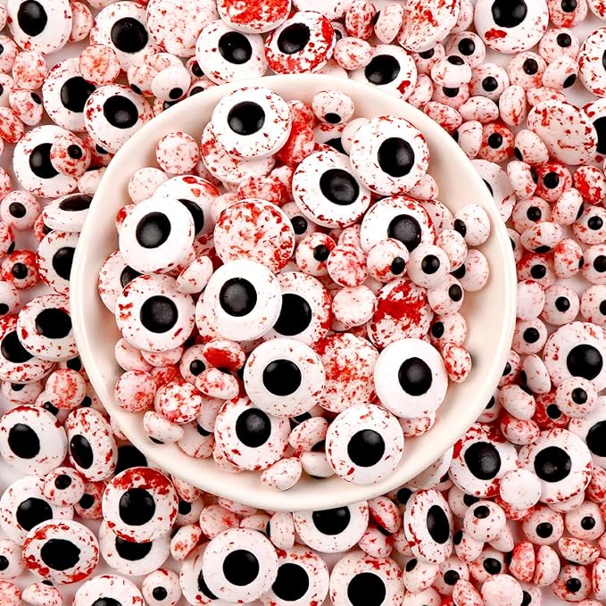 Halloween Edible Bloody Red Eyeballs Eye Ball, Candy Eyeballs Mix Sprinkles for Cake Decorating, 150g/5.29oz, Perfect for Cake Decoration, Cupcake Decorations Ice Cream Toppings