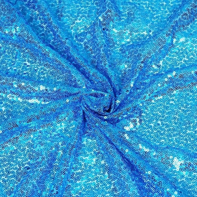 Eternal Beauty 2 PCS Sequin Backdrop Curtain, Sequin Wedding Backdrop for Christmas Party, Birthday (Turquosie 2FTx8FT)