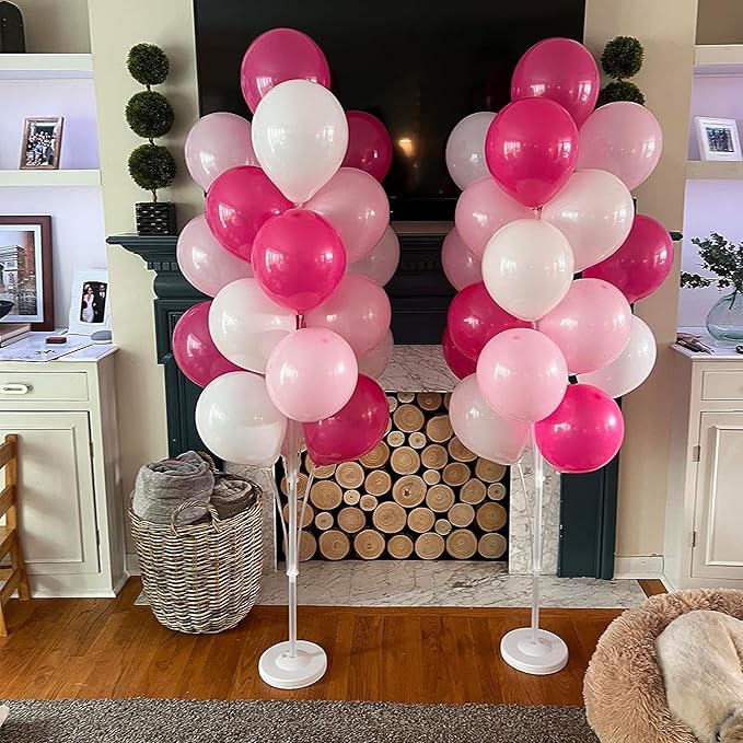 2 Sets 62in Balloon Stand Kit, Balloon Holder on Floor and Table, Balloon Sticker Party Decoration for Wedding Birthday Graduation Baby Shower