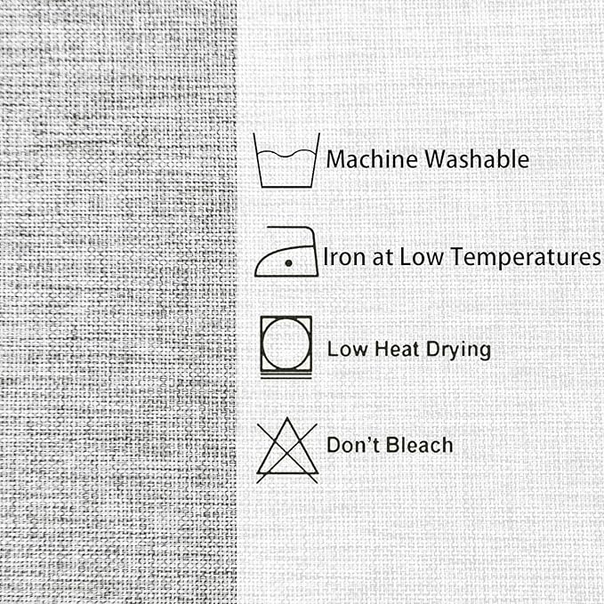 Hiasan Faux Linen Rectangle Tablecloth - Wrinkle and Stain Resistant Washable Table Cloth for Kitchen Dining Room Holiday Table Cover for Dinner, Light Grey, 70 x 140 Inch