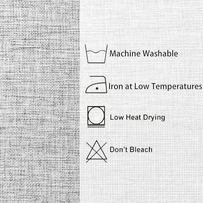 Hiasan Faux Linen Rectangle Tablecloth - Wrinkle and Stain Resistant Washable Table Cloth for Kitchen Dining Room Holiday Table Cover for Dinner, Light Grey, 30 x 60 Inch