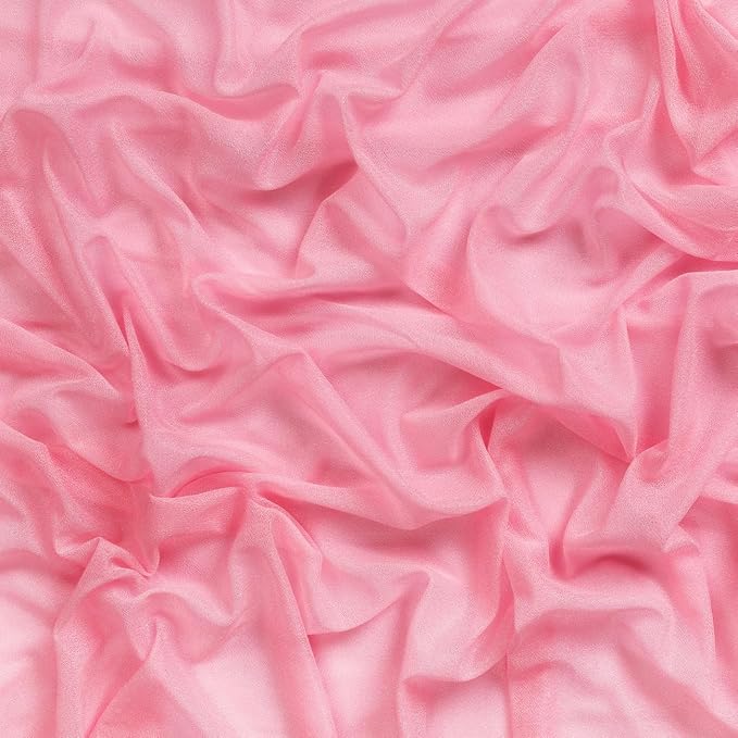 VDS Pack of 2 Panel (30 Inch X 30 Feet) Wedding Arch Draping Fabric Sheer Chiffon Fabric Drapery for Wedding Ceremony Reception Swag Backdrop Canopy Chuppah ARBO Altars Decoration (Coral)