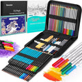 Soucolor 73 Pack Art Supplies Sketching Kit for Adults Kids Teen Gifts, Christmas Gifts, Drawing Sketching Pencils with Sketchbook, Coloring Book, Colored Watercolor Metallic Graphite Charcoal Pencils