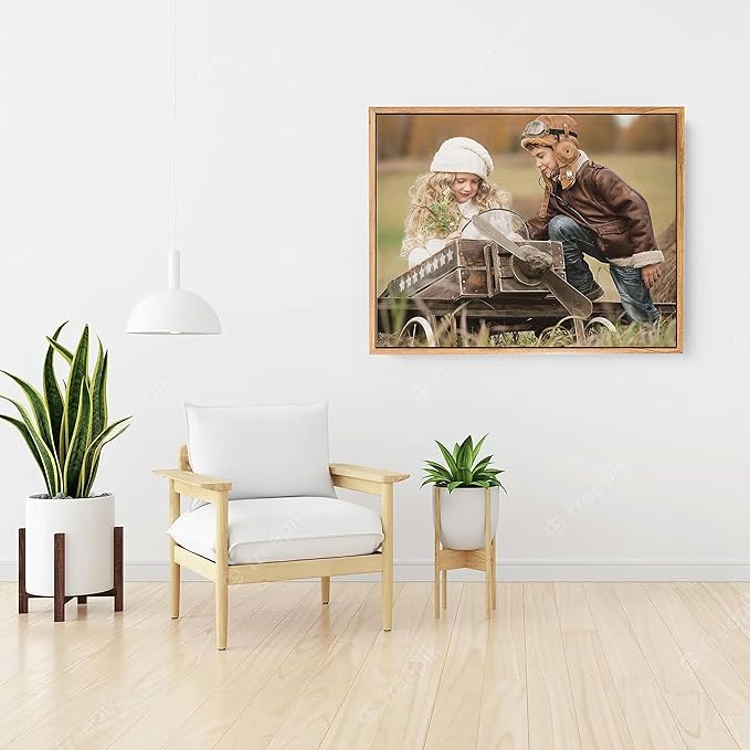 Personalized Custom Canvas Prints: Photo On Canvas (Light Brown, 12x16) Transform Your Photos into Stunning Framed Wall Art Digitally Printed Photo To Canvas Ideal for Home Decor, Gifts Keepsakes.
