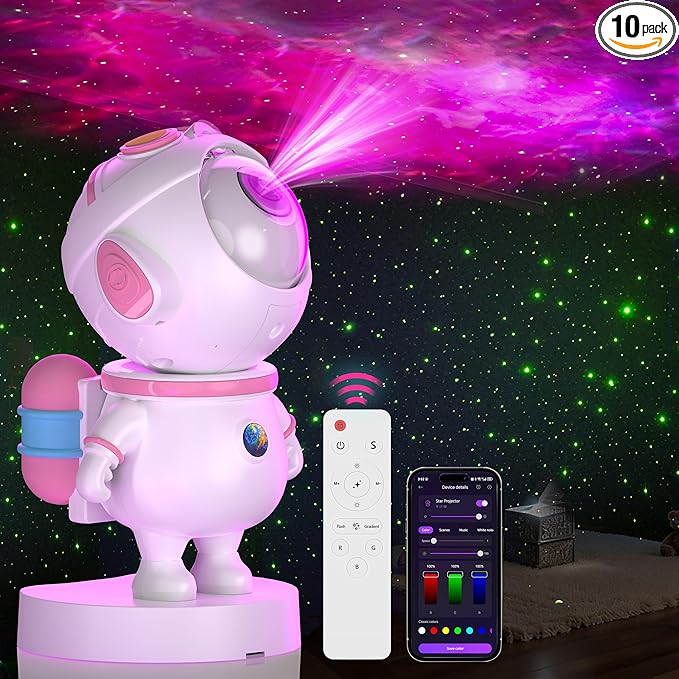 Galaxy Night Light - Astronaut Space Projector, Star Projector,Starry Nebula Ceiling LED Lamp with Timer and Remote,APP Control， Kids Room Decor Aesthetic, for Birthdays,Christmas APP Control