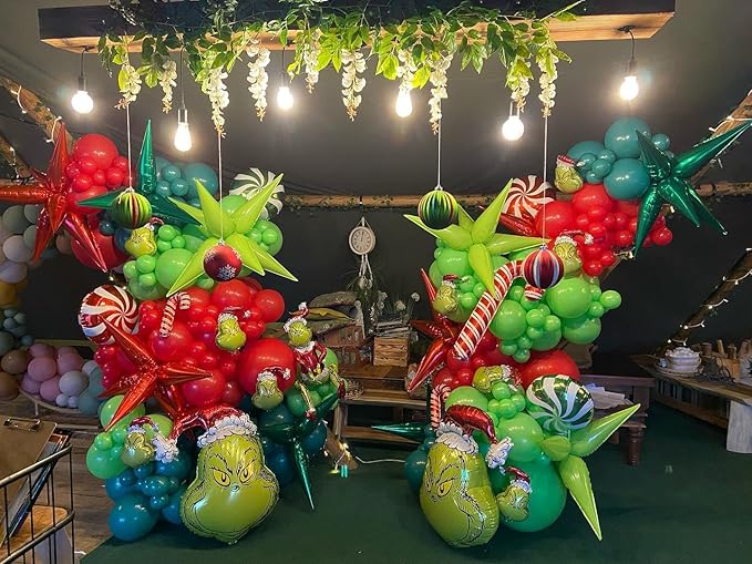 3pcs 26inch macaron green Star foil balloons.macaron green Explosion star burst star balloon-Spike cone balloon for birthday party decorations,wedding,Bachelor party
