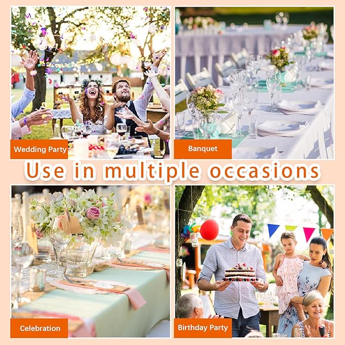 CHENGU 150 Pieces Spandex Stretch Chair Sashes Bows Elastic Chair Cover Bands Ties with Buckle Slider for Wedding Party Reception Events Universal Ceremony Banquet Decorations (Orange)