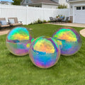 3PCS Iridescent Inflatable Mirror Ball, Big Shinny Balls Reusable Large PVC Disco Ball Balloon for Large Event Decoration, Party, Concerts, Stage, Wedding Decor, Without Air Pump