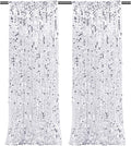 Silver Sequin Backdrop Curtains 2 Panels 4FTx8FT Big Payette Glitter Backdrop Baby Shower Photography Backdrop Background