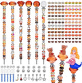 158 Pcs DIY Fairy Wand Garden Stakes Kit,Multiple Color Scheme European Beads Crystal Diamond Tops and 12 or 10 Inch Threaded Rods,Stainless Steel Stakes with Diamond Toppe (Sun)