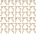 AIMUDI Small Champagne Christmas Bows 2.5" Premade Satin Ribbon Twist Tie Bows for Treat Bags Mini Bows for Christams Tree Ornaments Ribbon for Cake Pops Bows for Wedding Decor Gift Wrap- 50 Counts