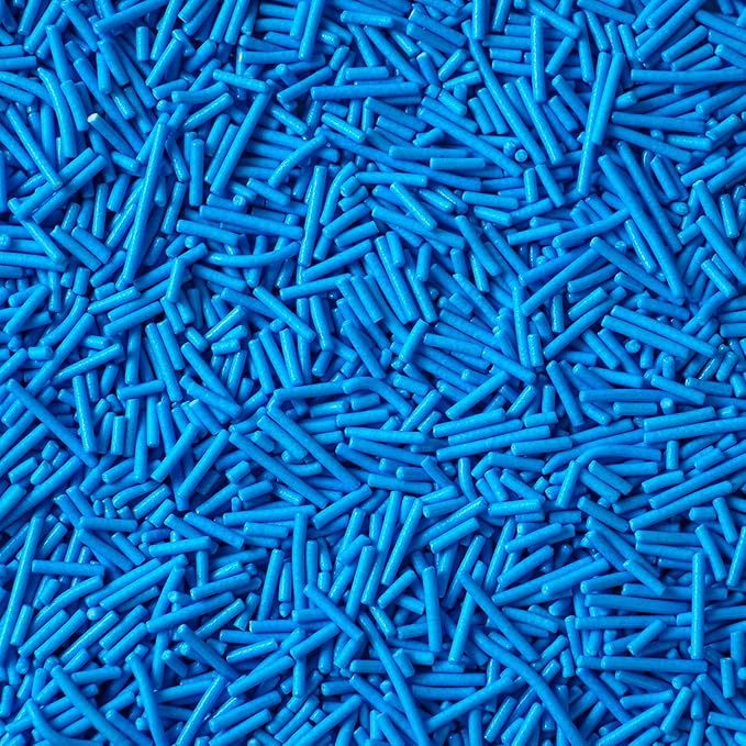 Edible Blue Jimmies Sprinkles, 4.23oz Blue Sprinkles, Jimmies Sprinkle for Baking, Baby Showers, Weddings, Winter Theme Parties, Fourth of July, Memorial Day(120g)