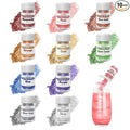 Edible Glitter for Cocktails, 10 Colors Easter Decorations Luster Dust Edible, Food Grade Shimmer Dust, Edible Glitter Powder for Drinks, Easter Eggs, Candy, Baking, Strawberries, Cupcakes, Cookies