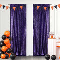 Eternal Beauty Purple Sequin Backdrop Curtains, Halloween Shimmer Back Drop 2Panels-2FTx8FT for Christmas, Party, Birthday, Photography, Wedding, Baby Shower Event Decoration