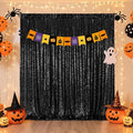 Poise3EHome 4x8ft Black Sequin Backdrop, Upgrade Shimmer Backdrop for Halloween Decor, Party Photo Booths, and Event Decorations