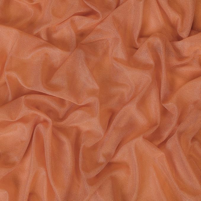 VDS Pack of 2 Panel (30 Inch X 20 Feet) Wedding Arch Draping Fabric Sheer Chiffon Fabric Drapery for Wedding Ceremony Reception Swag Backdrop Canopy Chuppah ARBO Altars Decoration (Coral Peach)