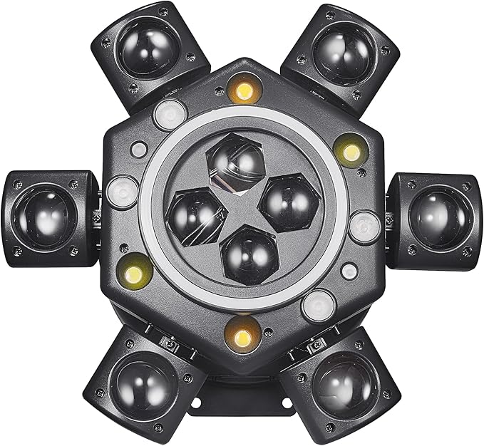 Moving Head Dj Lights for Parties, 180W LED RGBW 6 Arms with Mixed Lighting Effects,DJ Stage Lighting for Party Disco Club Wedding Bar (4)