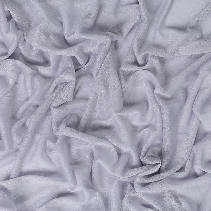VDS Pack of 2 Panel (30 Inch X 20 Feet) Wedding Arch Draping Fabric Sheer Chiffon Fabric Drapery for Wedding Ceremony Reception Swag Backdrop Canopy Chuppah ARBO Altars Decoration (Cool Grey)