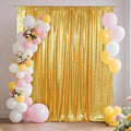 SquarePie Sequin Backdrop Less See Through Thick Background Glitter Curtain Party 20FT x 10FT Gold
