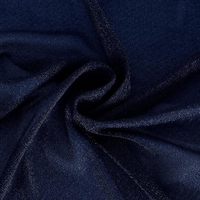 Navy Blue Wedding Arch Draping Fabric 29" x 20 FT Navy Wedding Drapes for Backdrop Sheer Curtains Drapes for Romantic Bridal Baby Shower Ceremony Birthday Party Fall Outdoor Events