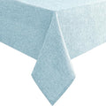 Hiasan Faux Linen Square Tablecloth - Wrinkle and Stain Resistant Washable Table Cloth for Kitchen Dining Room Holiday Table Cover for Dinner, Lux Slate Blue, 30 x 30 Inch