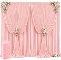 50ft x 12ft Blush Pink Backdrop Curtains Wrinkle Free Backdrop Curtain for Wedding Parties Pink Fabric Backdrops Drapes Back Drop Cloth Bridal Shower Stage Curtains Wedding Decorations for Reception