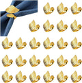 Napkin Rings Set of 50 pcs, Gold Leaf Napkins Rings Holders Bulk for Wedding,Holleween Dinner,Birthday,Christmas,Thanksgiving Party of Table Setting Decor (Golden Leaves 50 pcs)