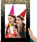Upgraded 32 x 24 Inch Large Photo Booth Props Picture Frame Vintage Photo Frame Friends Selfie Props for Wedding Mexico Birthday Bachelorette Graduation Party Supplies(Black and Gold Style)