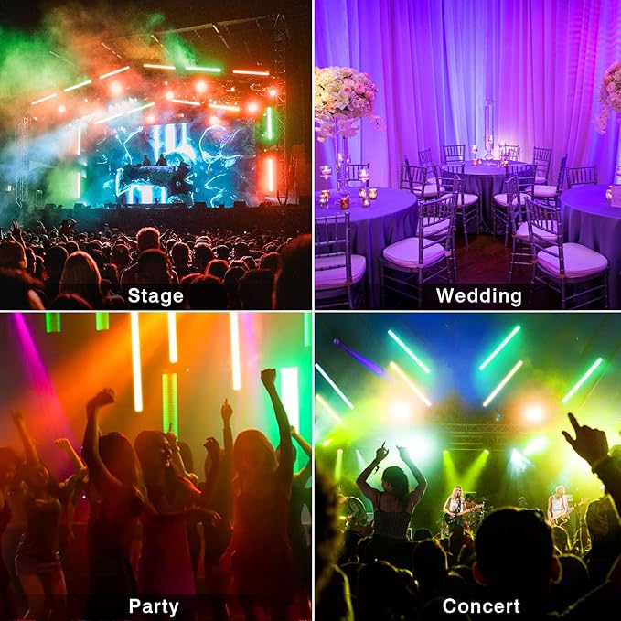 LED Stage Wash Light Bar - OPPSK 120W 36LEDs RGBW DMX Light Bar with Detachable Cover Chasing Function 41 Static Colors & 56 Shows LED Beam Light for Wedding Church DJ Live Events Stage Lighting