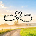 Personalized Valentine's Day Wedding Gifts For Couple Newlyweds, Custom Metal Infinity Signs With Name Date, Metal Name Signs Wall Art, Customized Anniversary Christmas Gifts For Women Men