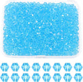 PATIKIL 1000pcs 4mm Bicone Glass Crystal Beads, Faceted Glass Spacer Beads with Box for Jewelry Making Bracelet Necklace Earrings DIY Suncatcher Craft, Sky Blue