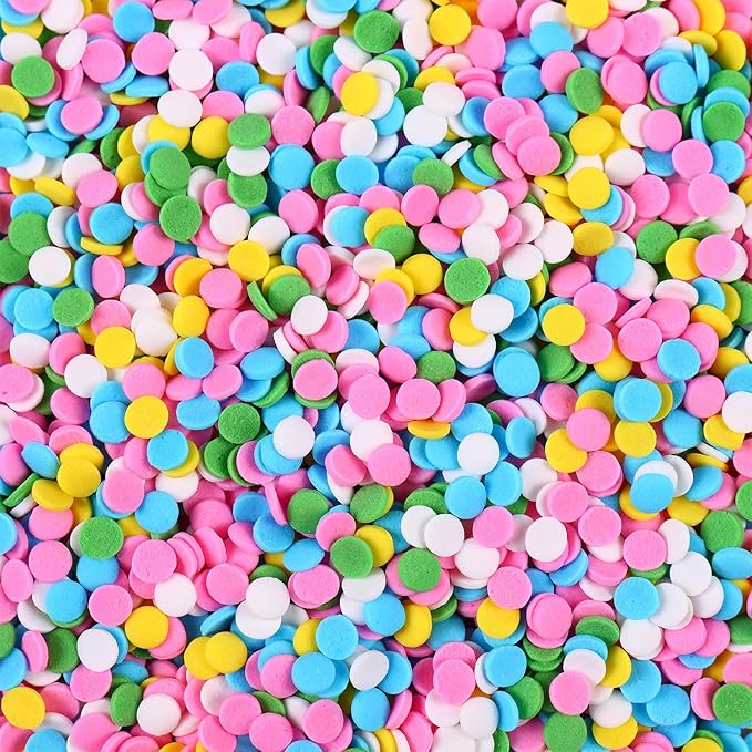 Edible Pastel Sprinkles for Cake Decorating, Confetti Sprinkles, Round Sprinkles for Cupcakes, Cookies, Chocolate, Candy, and Ice Cream Topping(120g/4.23oz)